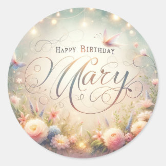 Mary's birthday stickers