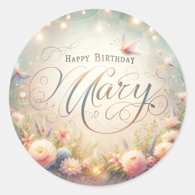 Mary's birthday stickers (Front)