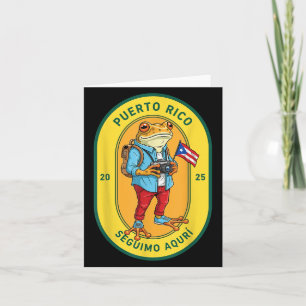 Más Fotos Puerto Rico Rican Flag Funny Sapo Concho Card