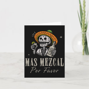 Mas Mezcal Por Favor Funny Cinco De Mayo Bartender Card
