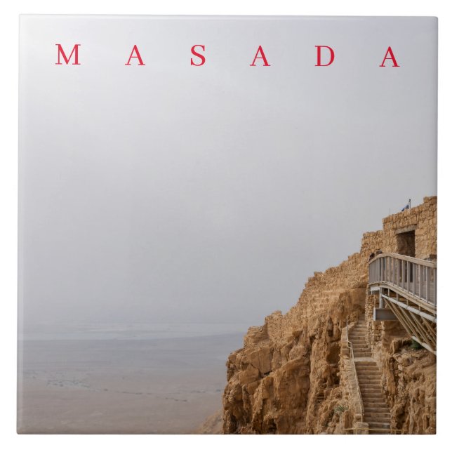 Masada Israël vue carreaux en céramique (Devant)