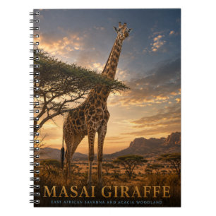 Masai Giraffe Savanna VINTAGE Notebook