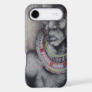 Masaï Mère & Enfant avec Lion Art Imprimer/Graphiq