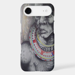 Masaï Mère & Enfant avec Lion Art Imprimer/Graphiq