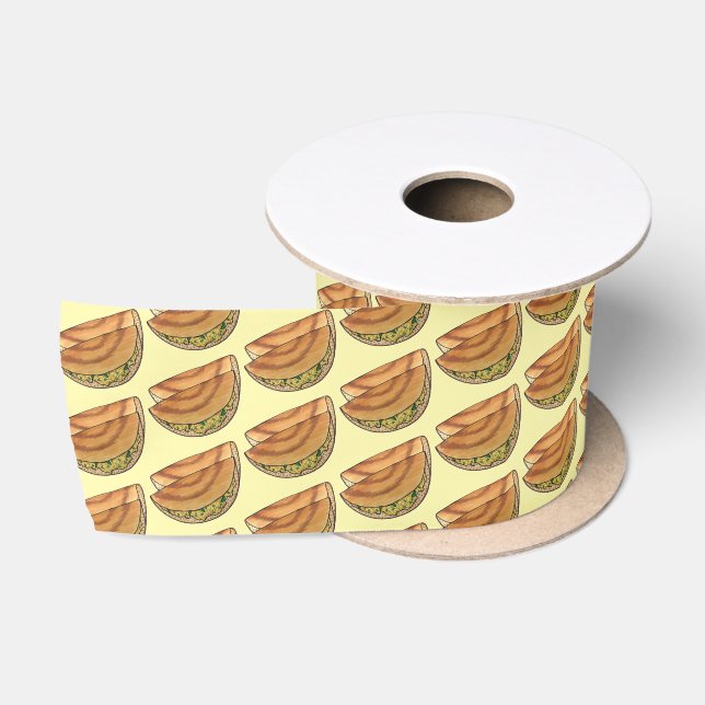 Masala Dosas South Indian Food Cuisine Potato Dosa Satin Ribbon (Spool)