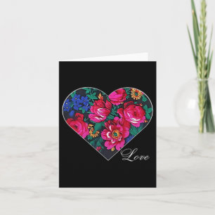 Masani Scarf Floral Heart Love Native American Card