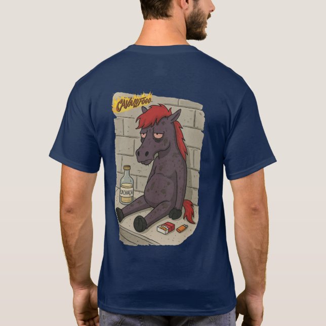 Masc T-shirt. Fire Horse - Back T-Shirt (Back)