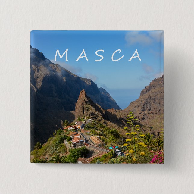 Masca in Spain    2 Inch Square Button (Front)