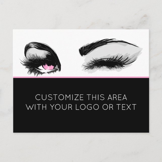 Mascara ou Eyelash carte postale professionnelle (Devant)