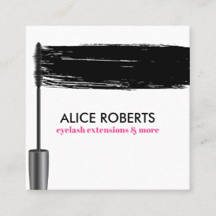 Mascara Strokes Eyelashes extension Brow Bar Square Business Card