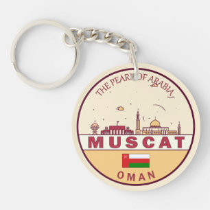 Mascate Oman City Skyline Emblem
