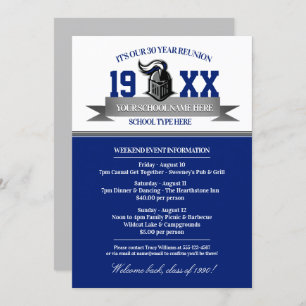 Mascot Banner Class Reunion Invitations