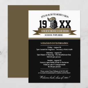 Mascot Banner Class Reunion Invitations