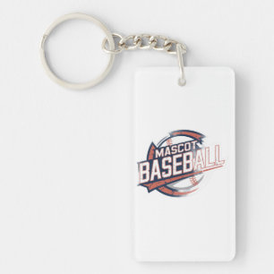 Mascot Baseball Graphic Keychain