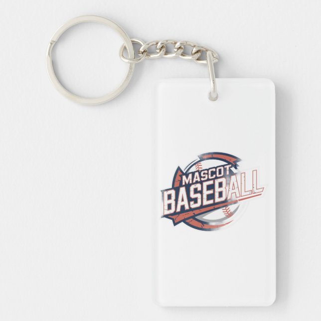 Mascot Baseball Graphic Keychain (Front)