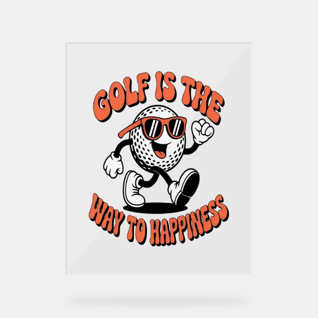 Mascotte de balle de golf joyeuse (Recto)