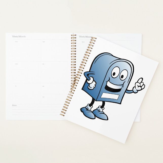 Mascotte de boîte aux lettres joyeux bleu caractèr (Créateur téléchargé)