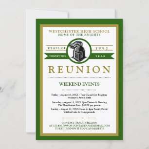 Mascotte de l'école secondaire Invitations de réun