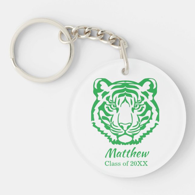 Mascotte verte Tiger Motif Cadeau de Graduation de (Devant)