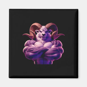 Mascular Ram Flexing Fan Lover Bodybuilding Cool G Magnet