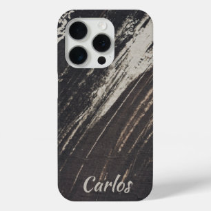 Masculine and Modern Abstract Paint Strokes iPhone 15 Pro Case