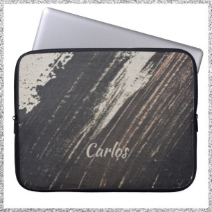 Masculine and Modern Abstract Paint Strokes Laptop Sleeve