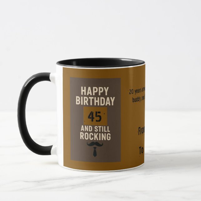 Masculine Birthday Gift  Mug (Left)