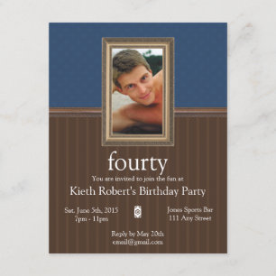 Masculine Birthday Party Invite