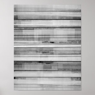 'Masculine' Black and White Abstract Art Poster
