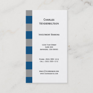 Masculine Blue and Grey Squares Business Card