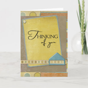 Masculine Brown Thinking Of You Card