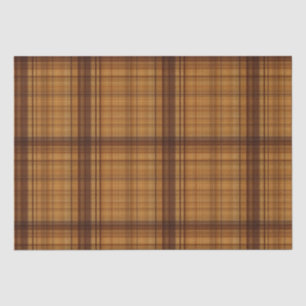 Masculine Browns Plaid Pattern  Tissue Paper