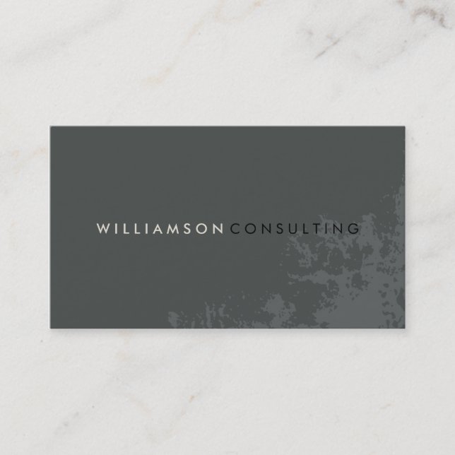 MASCULINE BUSINESS CARD :: plain modern grunge 3 (Front)