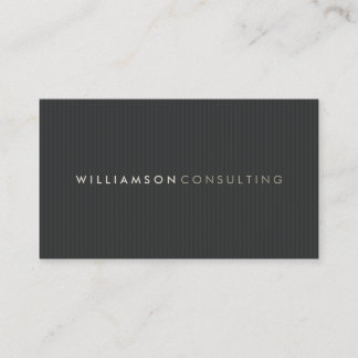 MASCULINE BUSINESS CARD :: simple pinstripe 1
