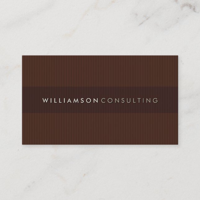 MASCULINE BUSINESS CARD :: simple pinstripe 3D 4 (Front)