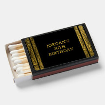 Masculine Chic Noir Et Or Customisé Anniversaire