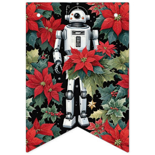 Masculine Christmas Robots Dinosaurs Skulls Bunting Flags