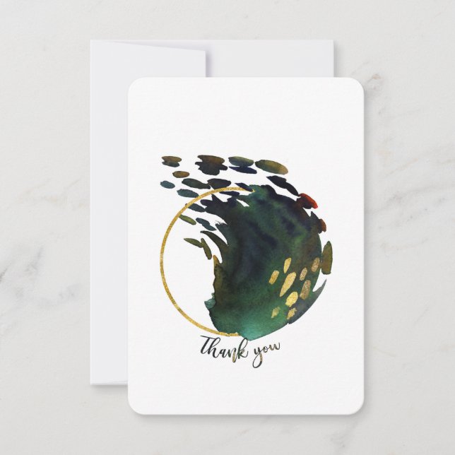 Masculine Contemporary Thank you Card (Front)