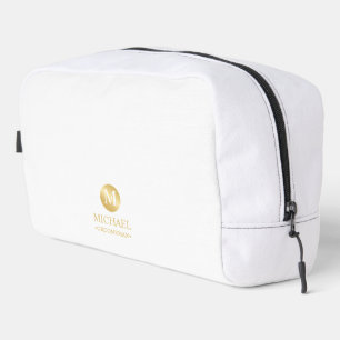 Masculine Gold Personalized Groomsmen Dopp Kit