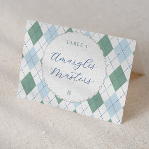 Masculine Golf Theme Individual Place Cards
