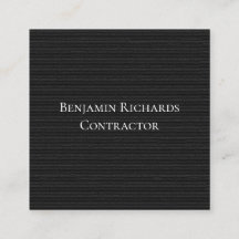 Masculine Grey on Black Texture Business Card
