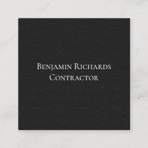Masculine Grey on Black Texture Business Card
