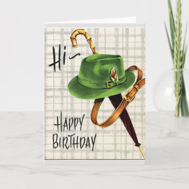 Masculine Happy Birthday Card (Front)