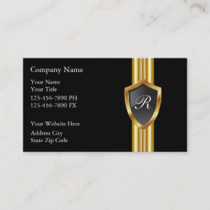 Masculine Monogram Business Cards
