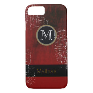masculine monogram Case-Mate iPhone case
