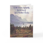 Masculine Mountain Lake Personalized Sympathy