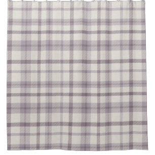 Masculine Muted Purple Plaid w/ Linen Texture