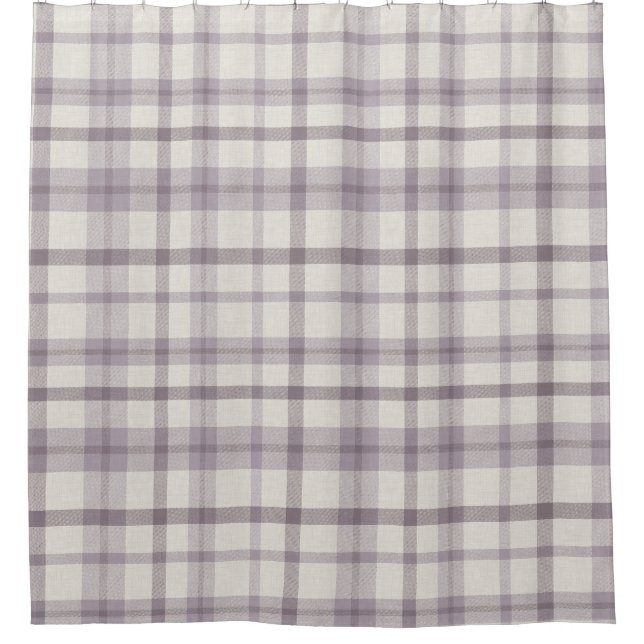 Masculine Muted Purple Plaid w/ Linen Texture (Front)