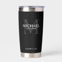Masculine Personalized Monogram and Name Groomsmen