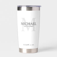 Masculine Personalized Monogram and Name Groomsmen